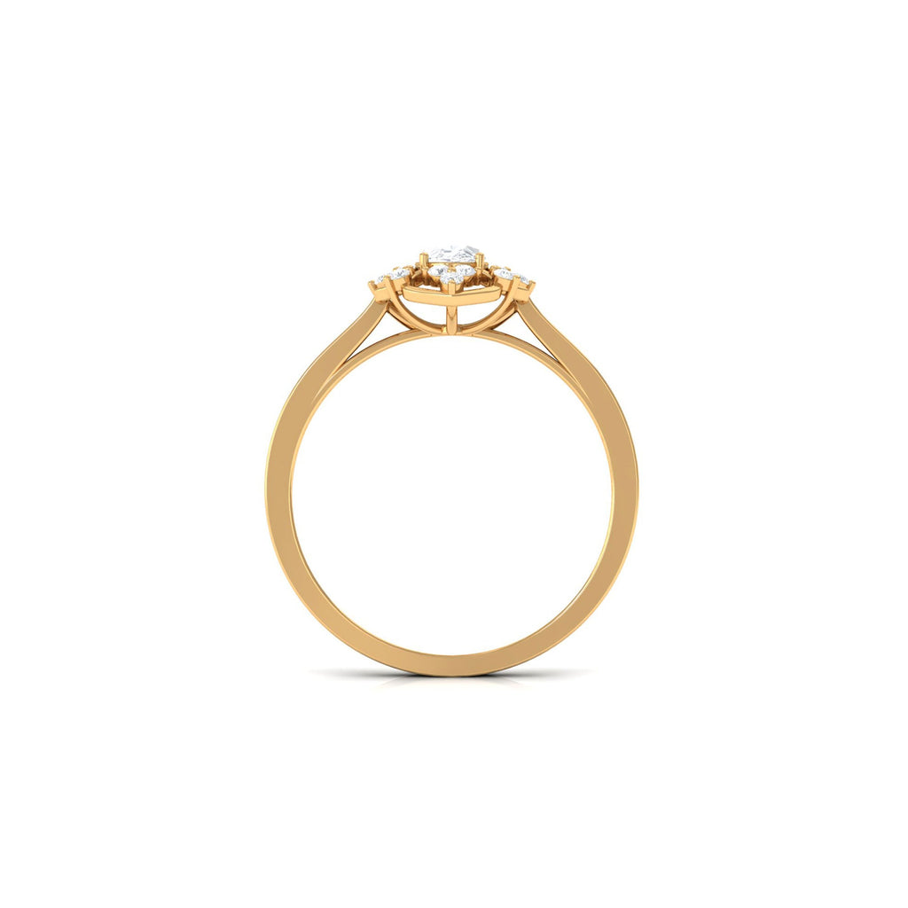 1.25 CT Vintage Inspired Zircon Flower Engagement Ring