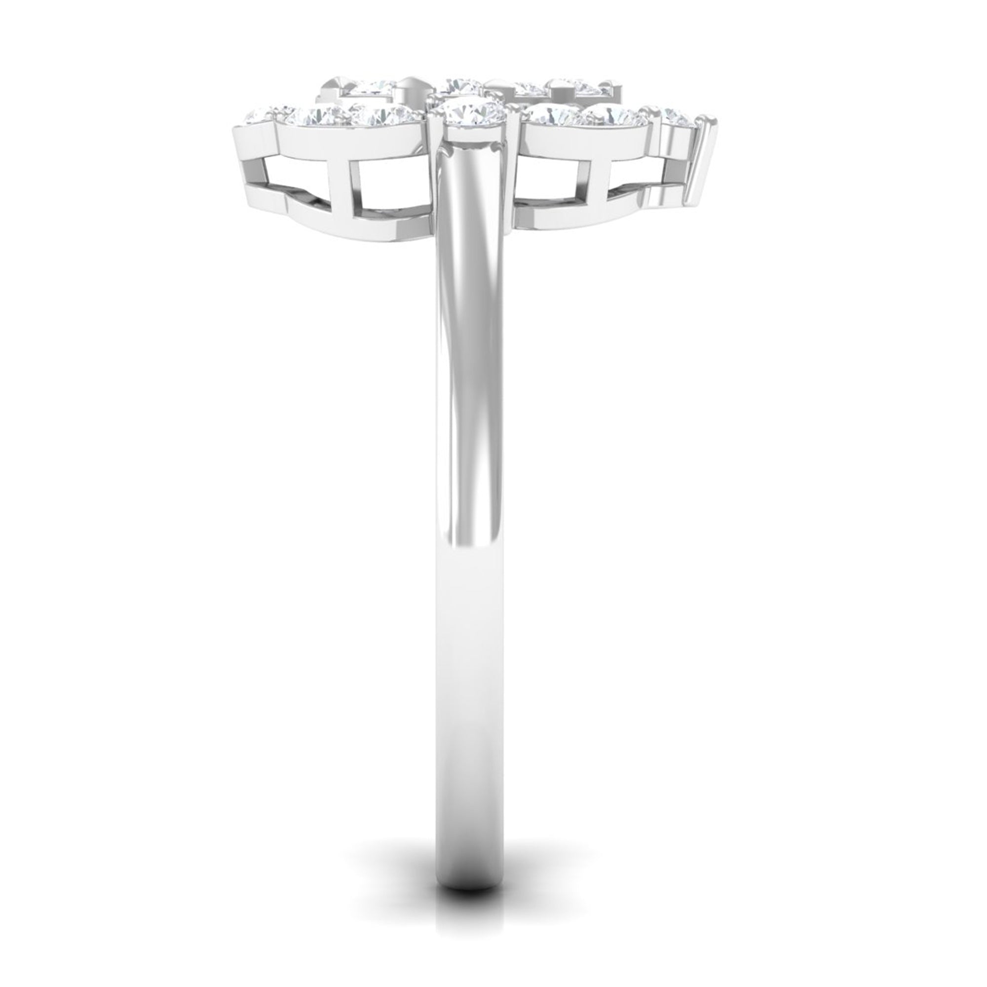 Cubic Zirconia Engagement Ring in Illusion Setting