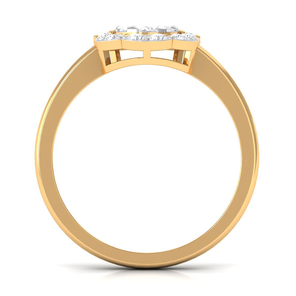 Cubic Zirconia Engagement Ring in Illusion Setting