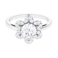 Cubic Zirconia Flower Promise Ring