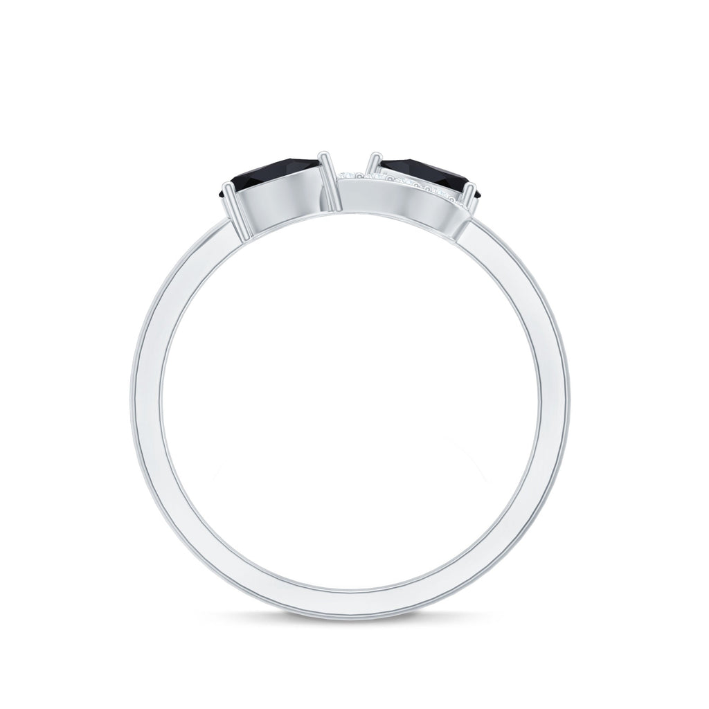 Black Onyx and Diamond Infinity Promise Ring