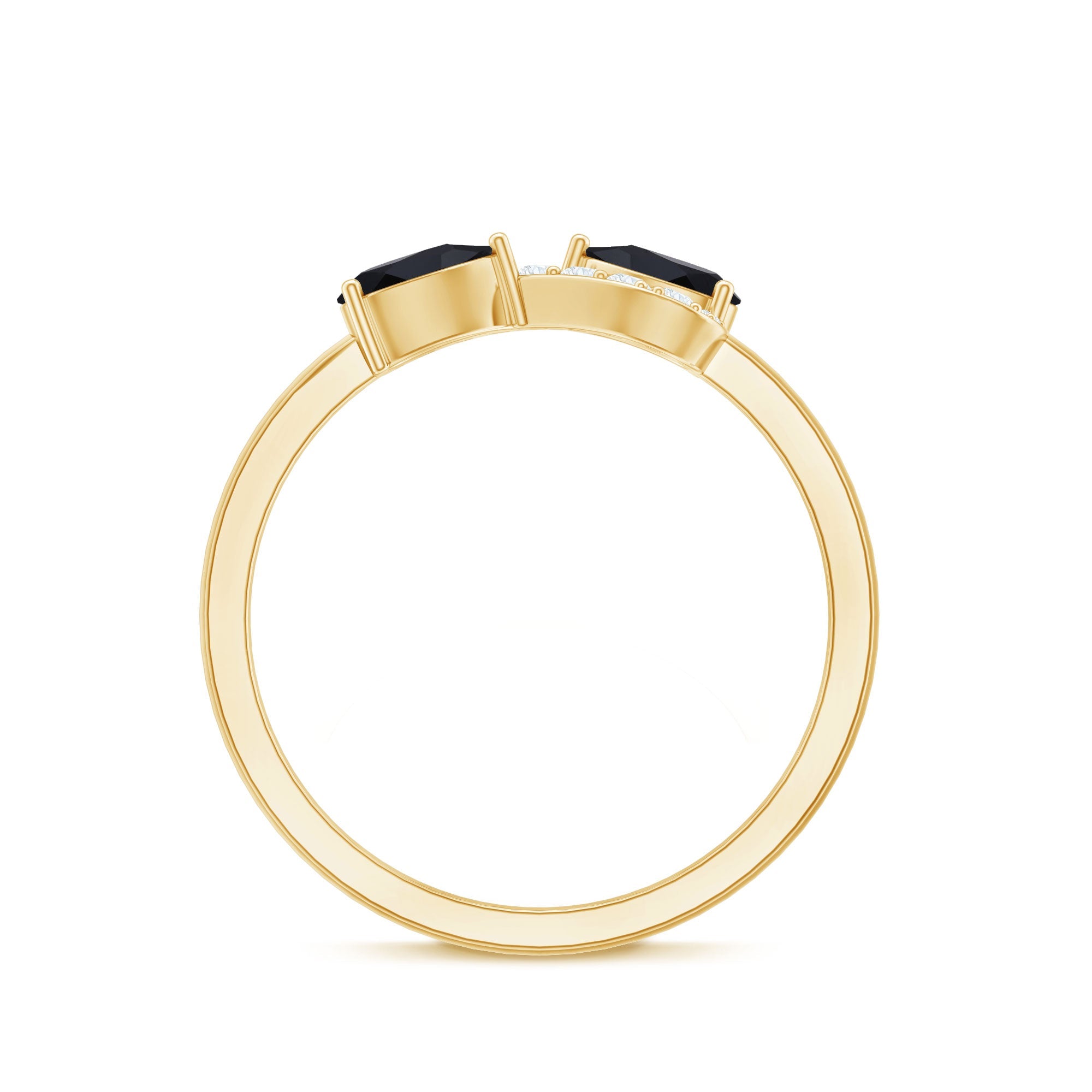 Black Onyx and Diamond Infinity Promise Ring