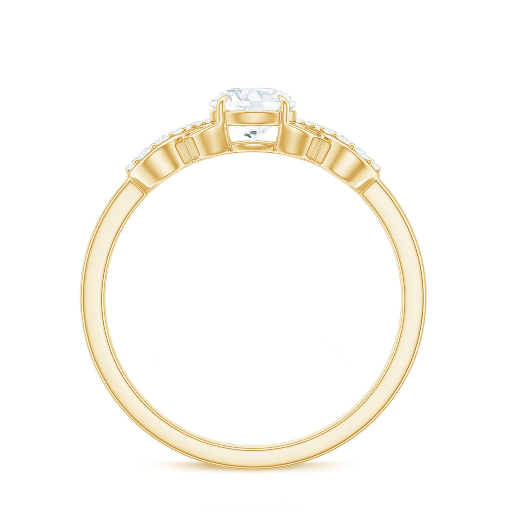 Certified Round Moissanite Infinity Promise Ring for Her