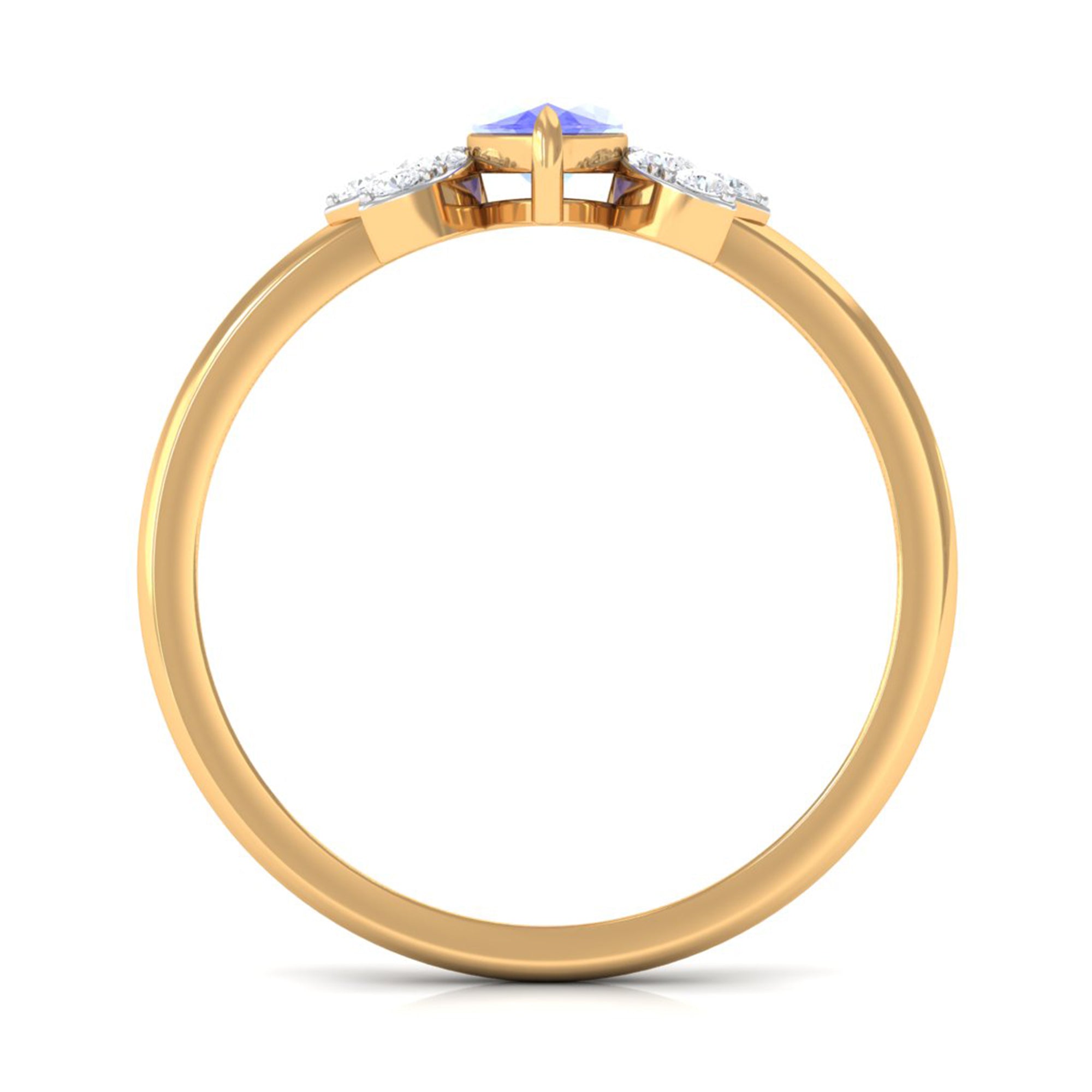 1 CT Marquise Cut Tanzanite and Diamond Promise Ring