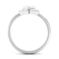 1.25 CT Moonstone and Diamond Floral Engagement Ring