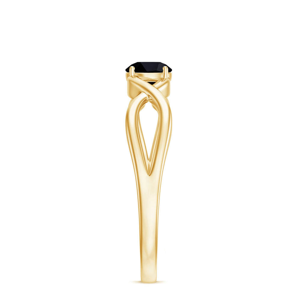 Solitaire Black Onyx Infinity Promise Ring for Women
