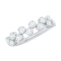 0.5 CT Zircon Simple Semi Eternity Ring in Bezel Setting