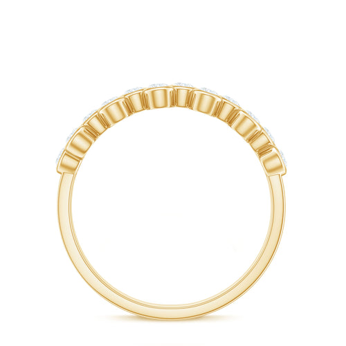 0.5 CT Zircon Simple Semi Eternity Ring in Bezel Setting