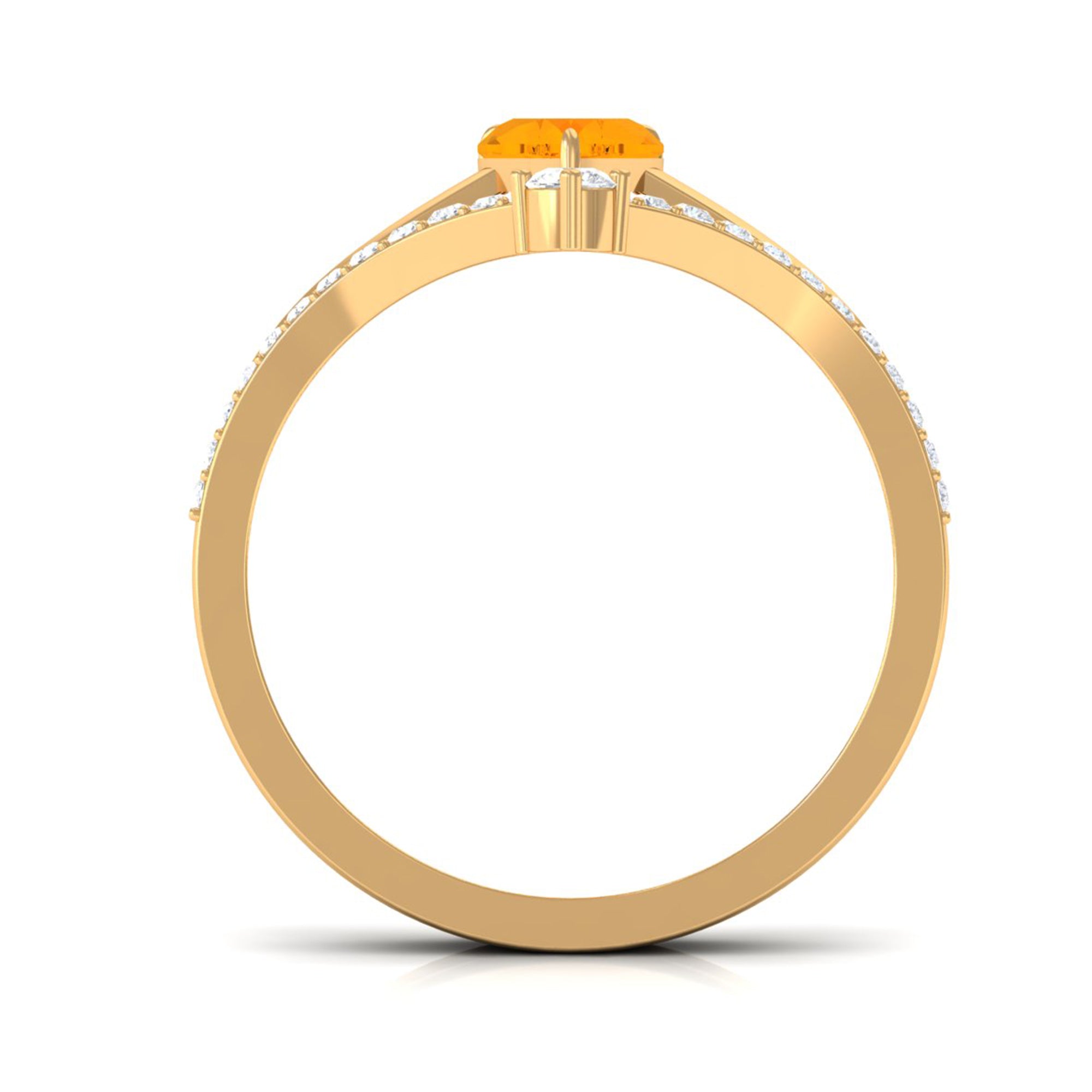 Heart Fire Opal and Diamond Ring Set