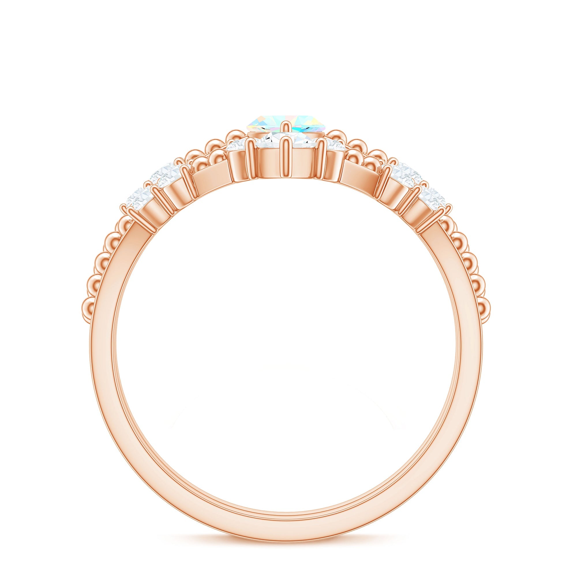 Certified Real Ethiopian Opal Marquise Engagement Wedding Ring Set of 2