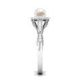 2.25 CT Freshwater Pearl and Diamond Engagement Ring