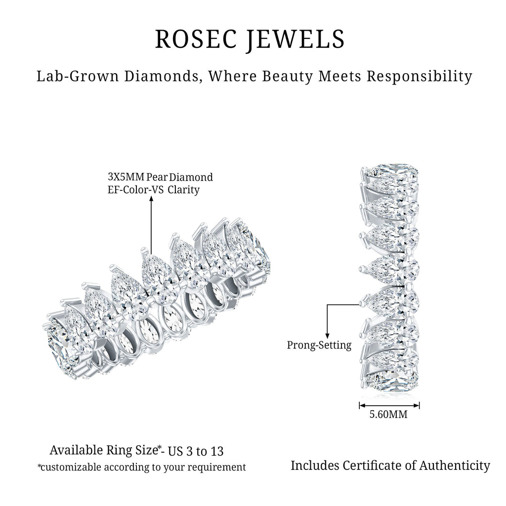 Lab Grown Diamond Teardrop Wedding Band