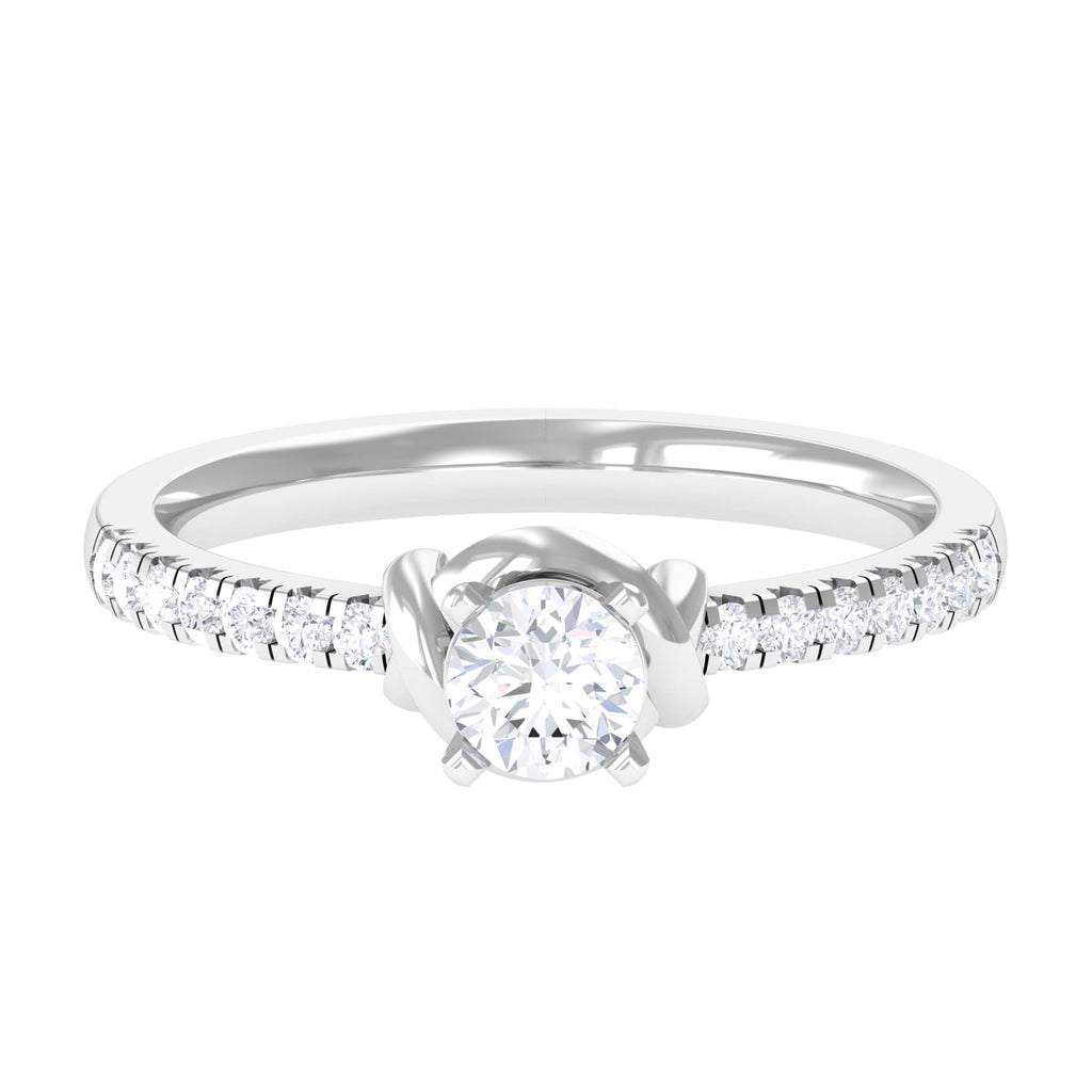 Genuine Diamond Promise Ring for Proposal