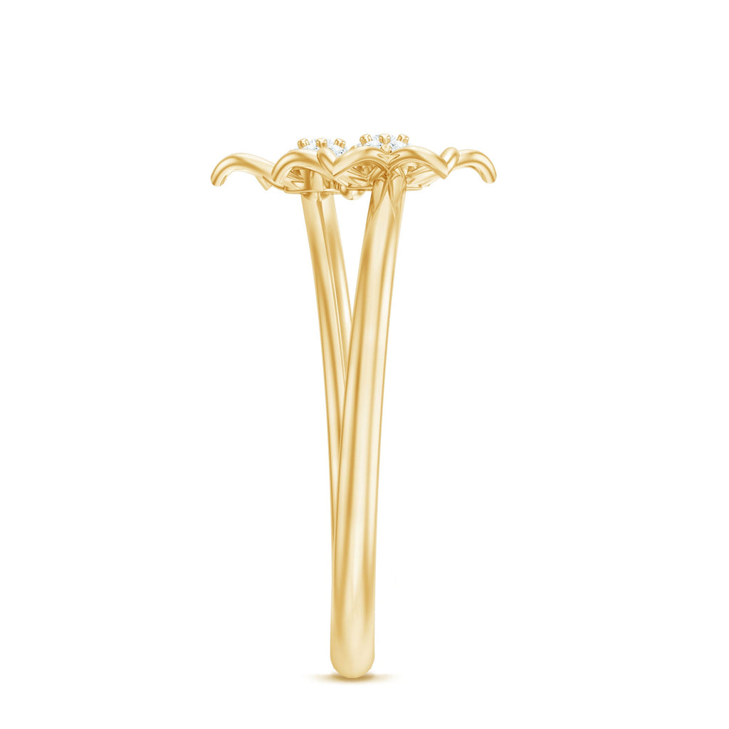 Brilliant Cut Diamond Flower Promise Ring