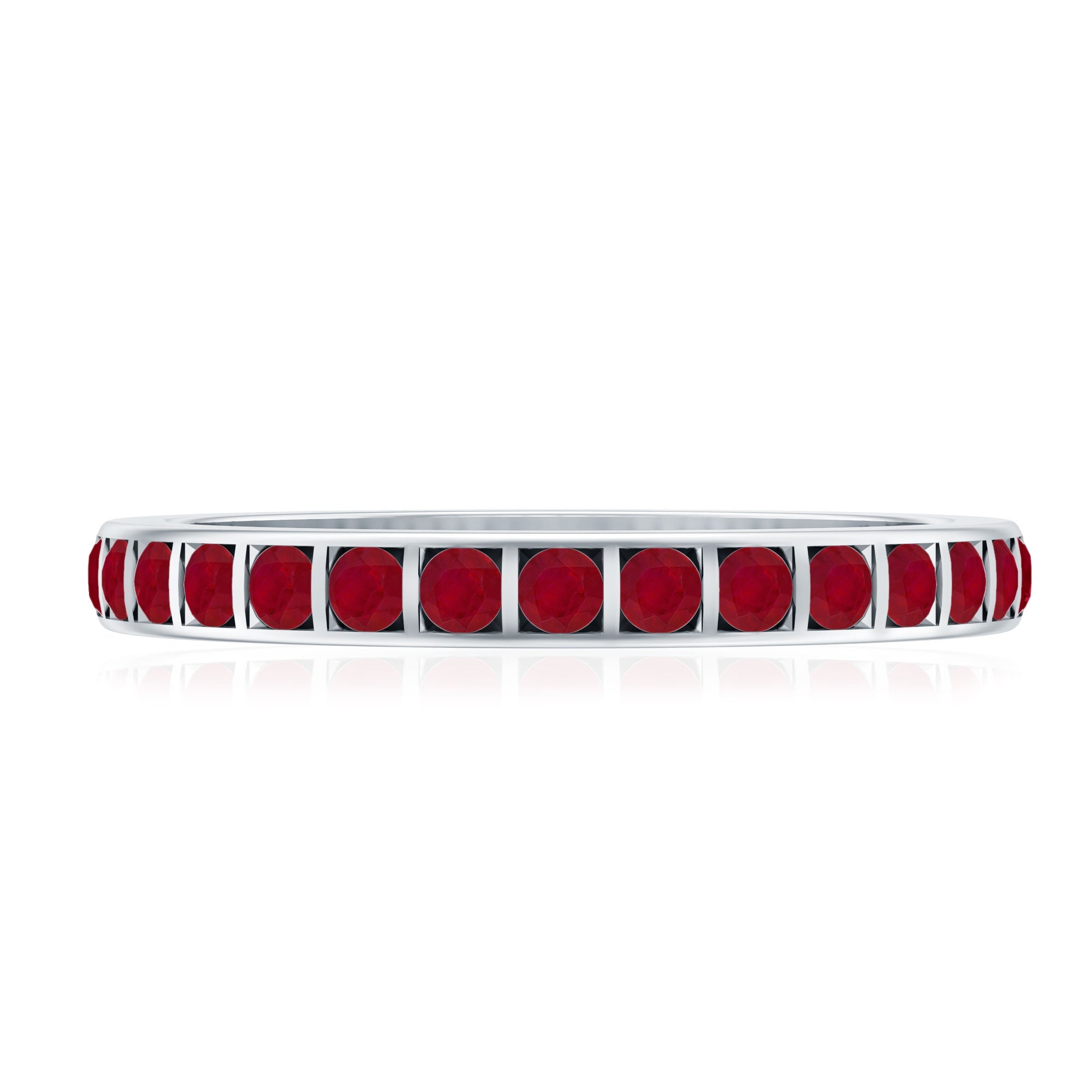 Bar Set Ruby Contemporary Eternity Ring