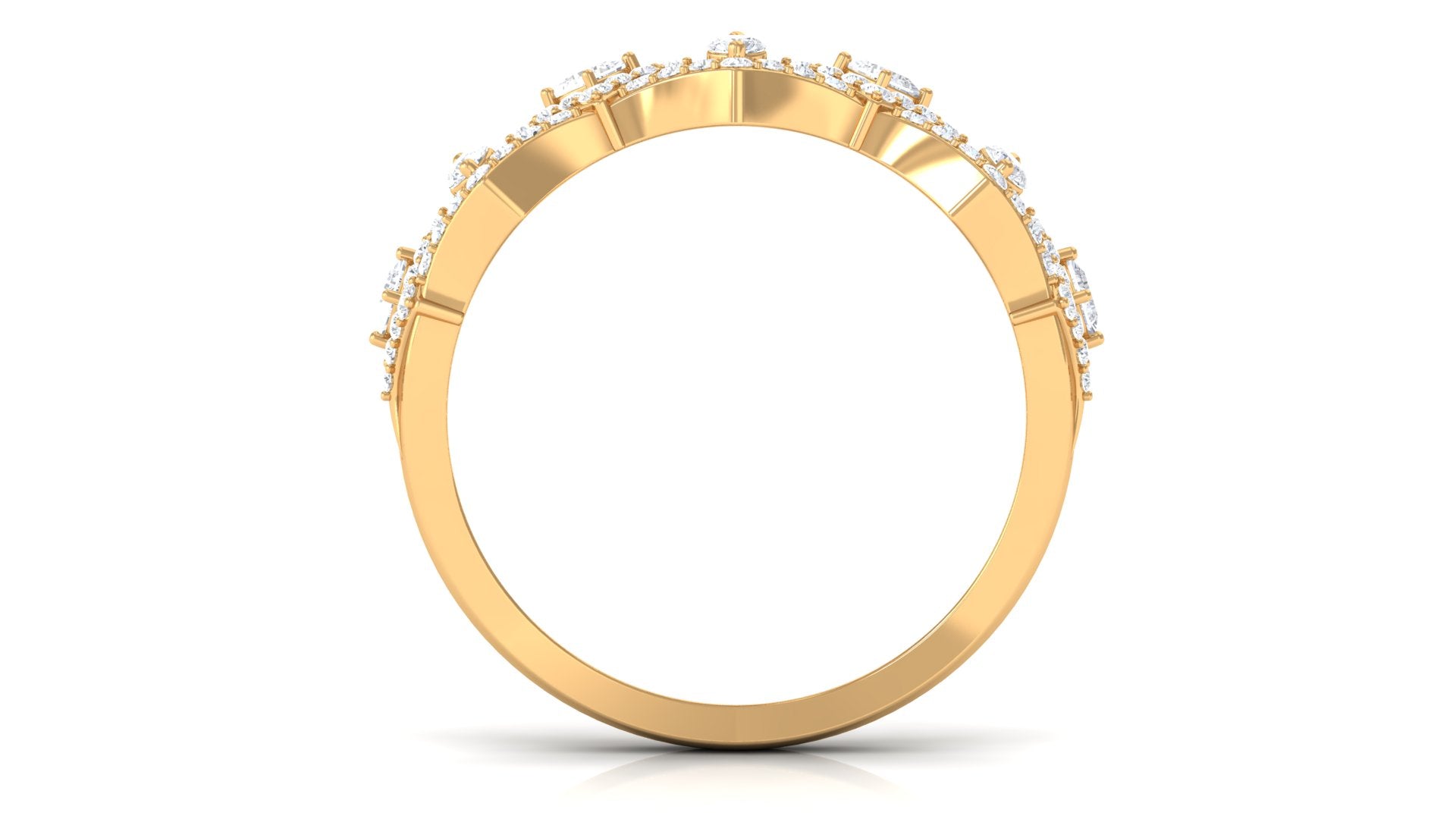 Art Deco Inspired Diamond Wedding Band for Women
