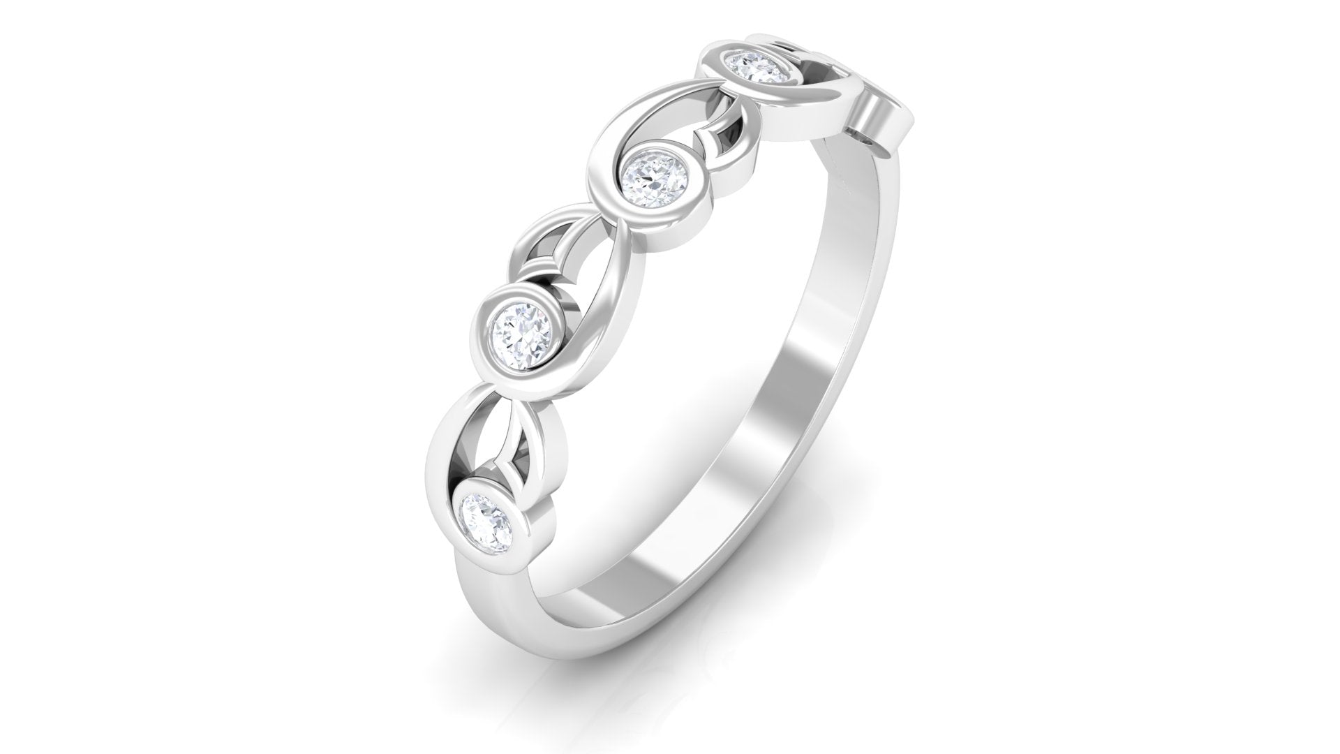 Contemporary Diamond Band Ring for Women
