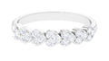 Certified Natural Diamond Heart Eternity Ring in East West Style
