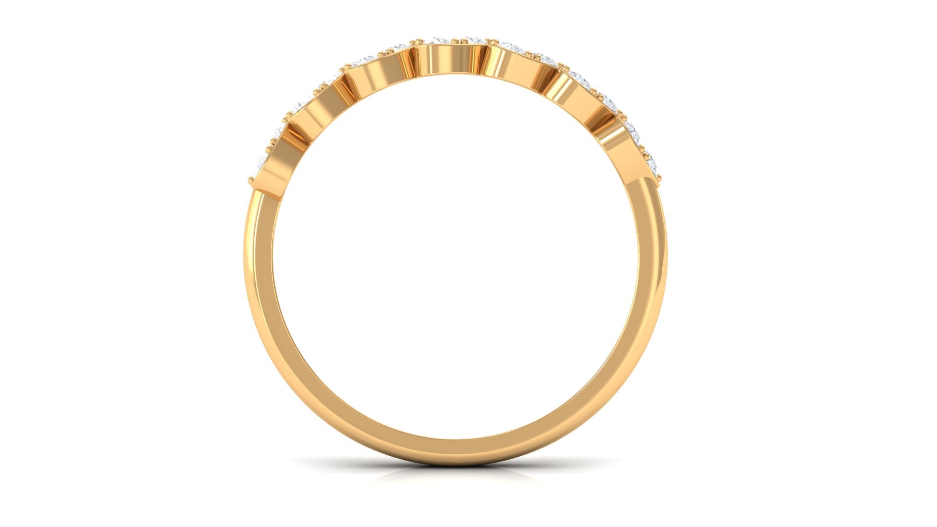 Certified Natural Diamond Heart Eternity Ring in East West Style