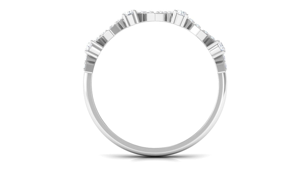 Art Deco Inspired Diamond Half Eternity Ring for Women