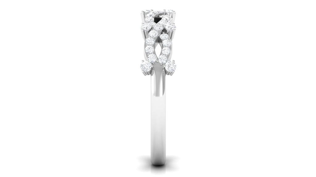 Designer Natural Diamond Infinity Half Eternity Ring