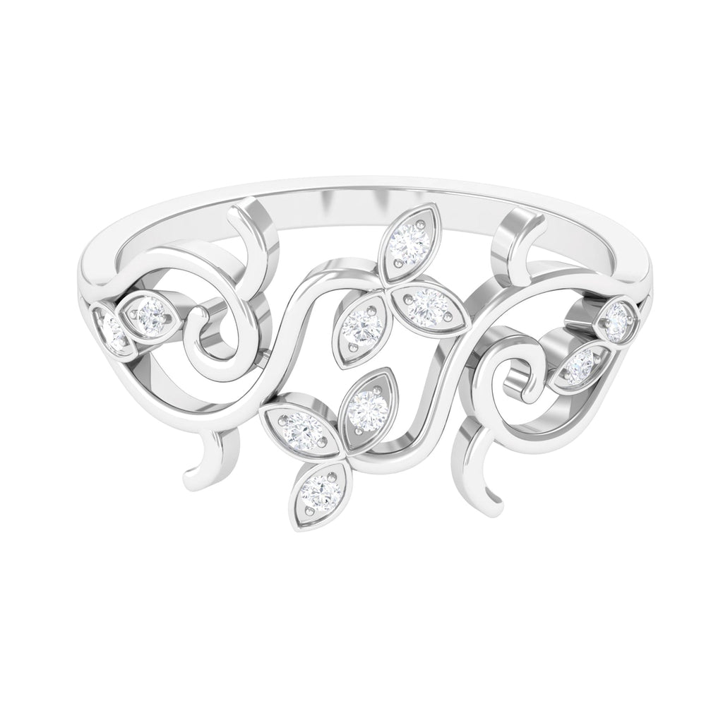 Nature Inspired Diamond Vine Ring for Women