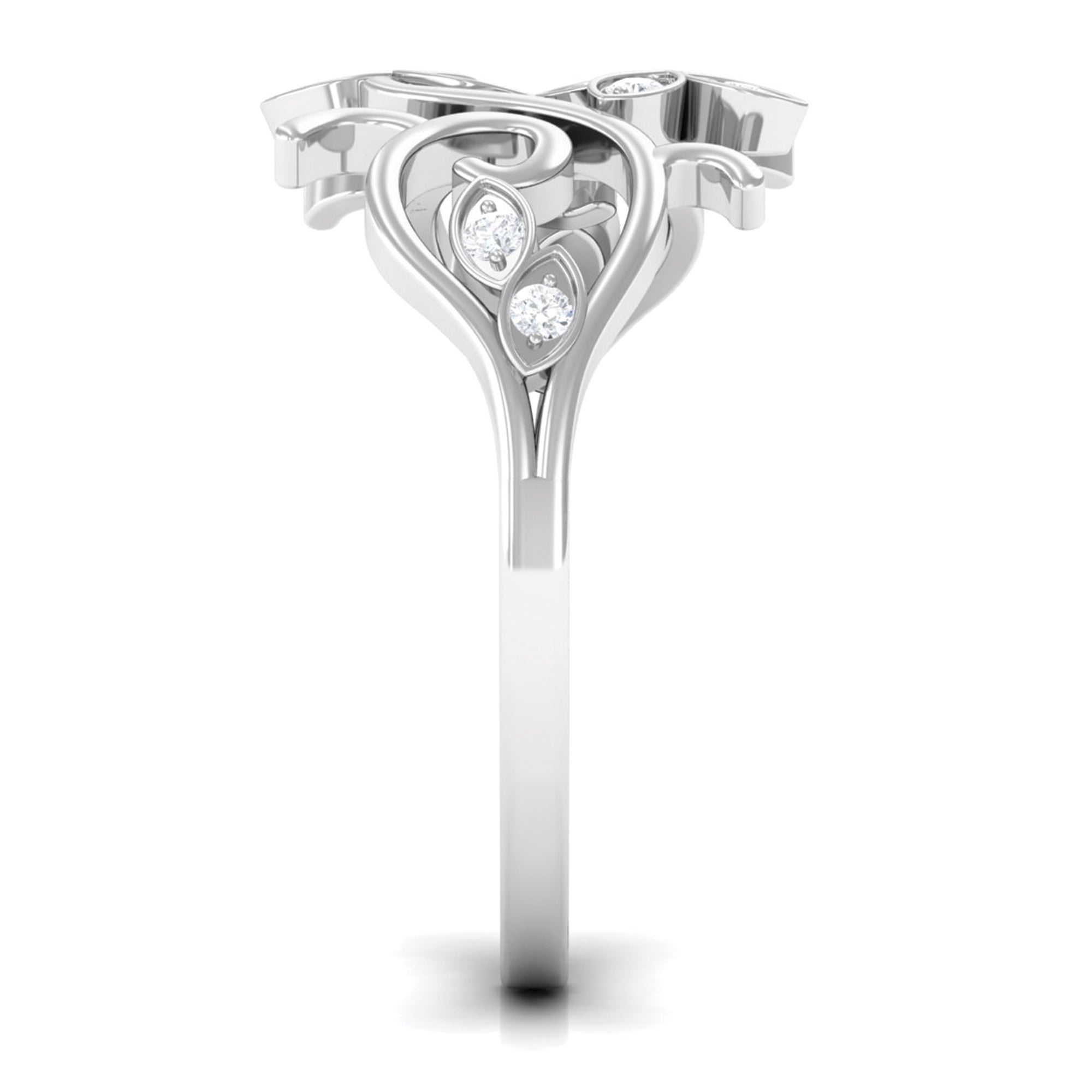 Nature Inspired Diamond Vine Ring for Women