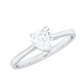Certified 7 MM Moissanite Heart Ring For Women