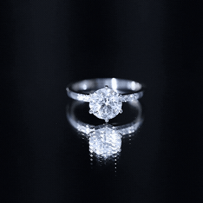 Round Cut 3 Carat Lab Grown Diamond Solitaire Engagement Ring
