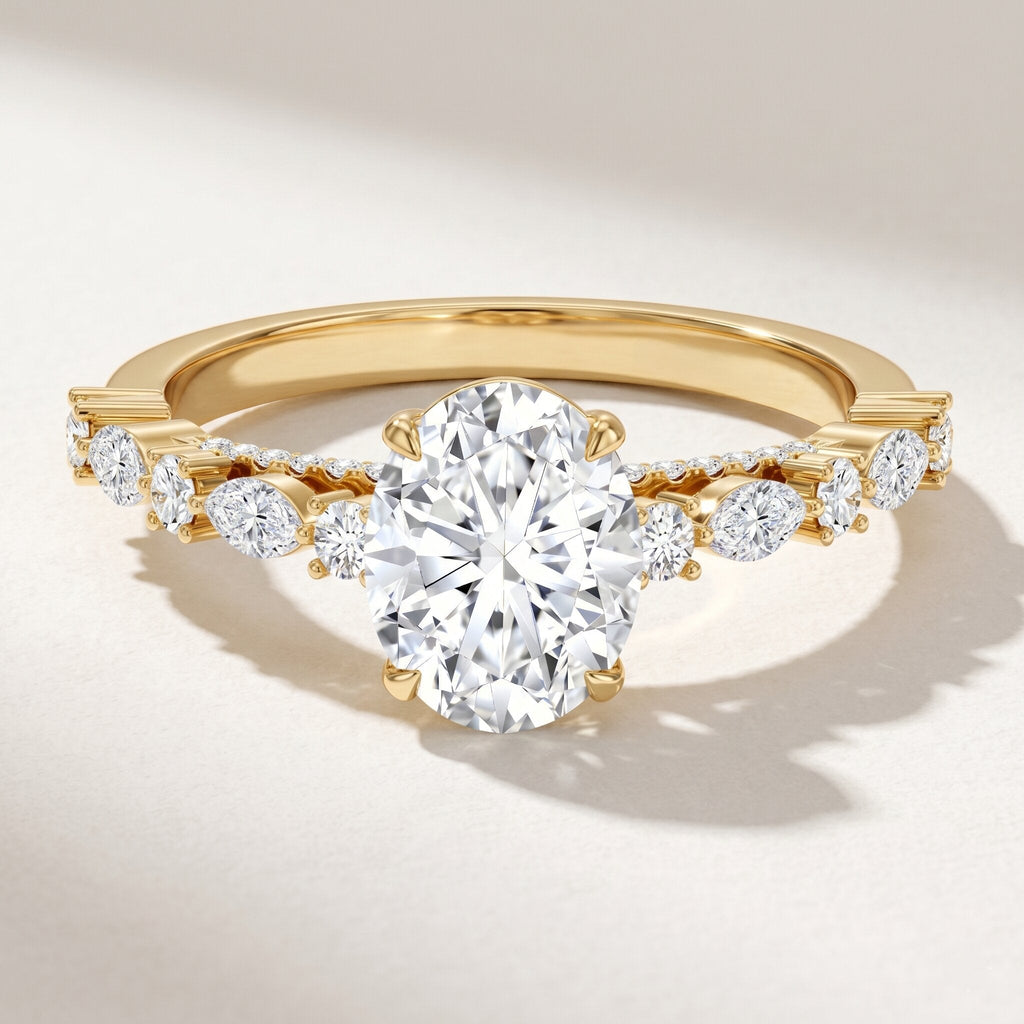 2 Carat Oval Lab Grown Diamond Engagement Ring with IGI Certificate