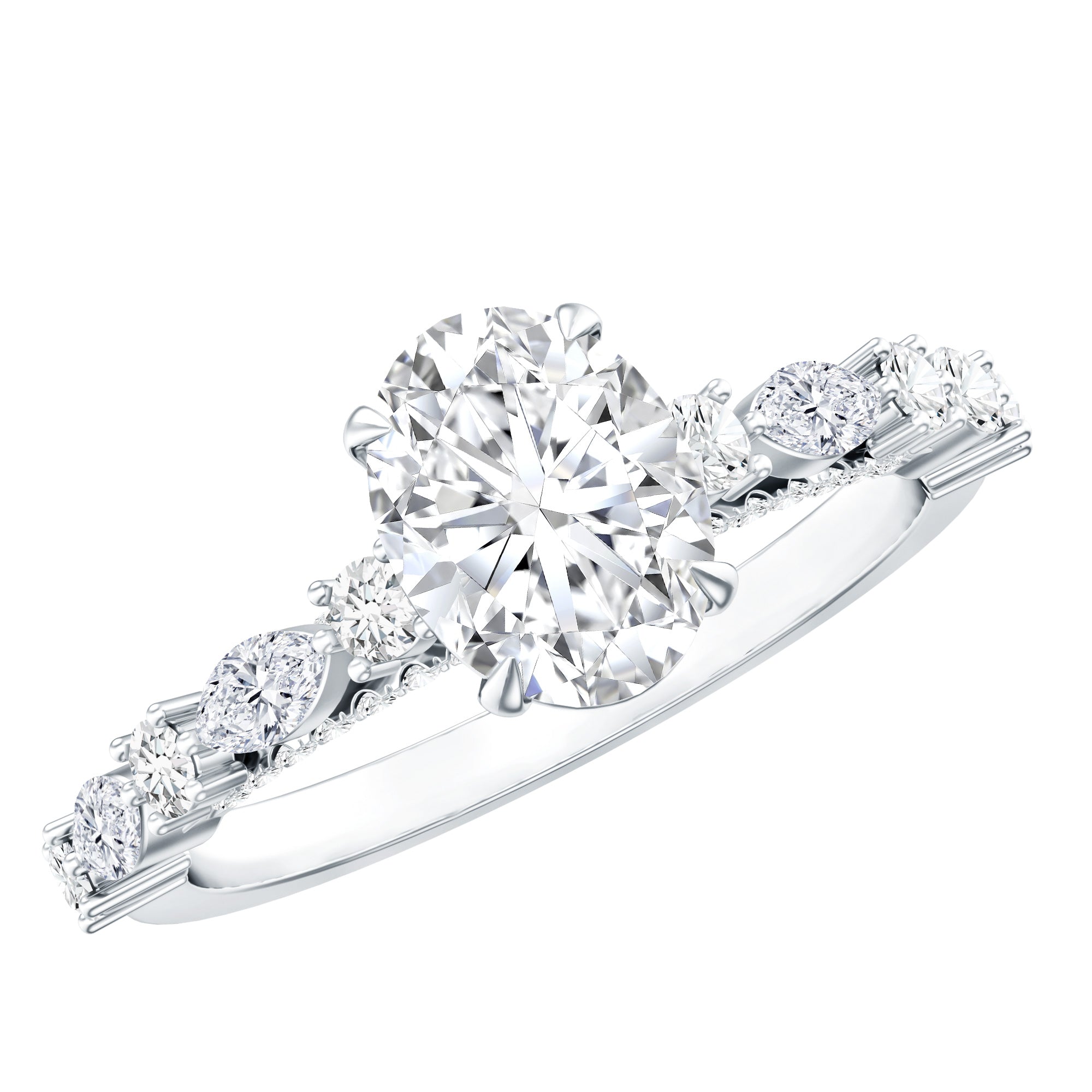 1.2 Carat IGI Certified Oval Cut Lab Grown Diamond Solitaire Engagement Ring