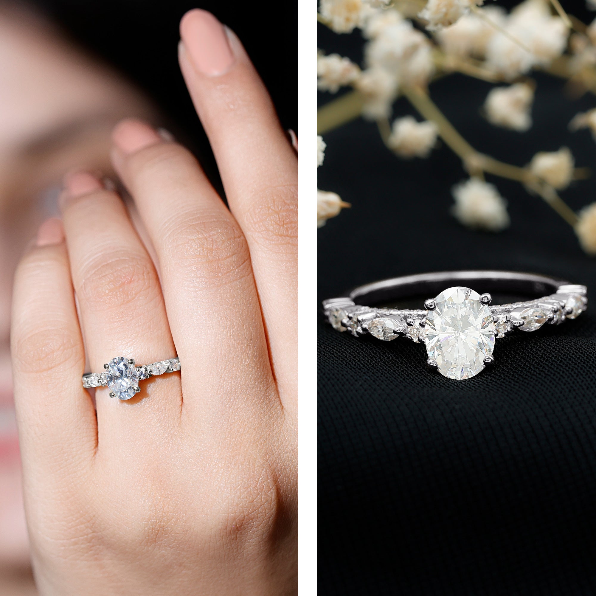 1.2 Carat IGI Certified Oval Cut Lab Grown Diamond Solitaire Engagement Ring