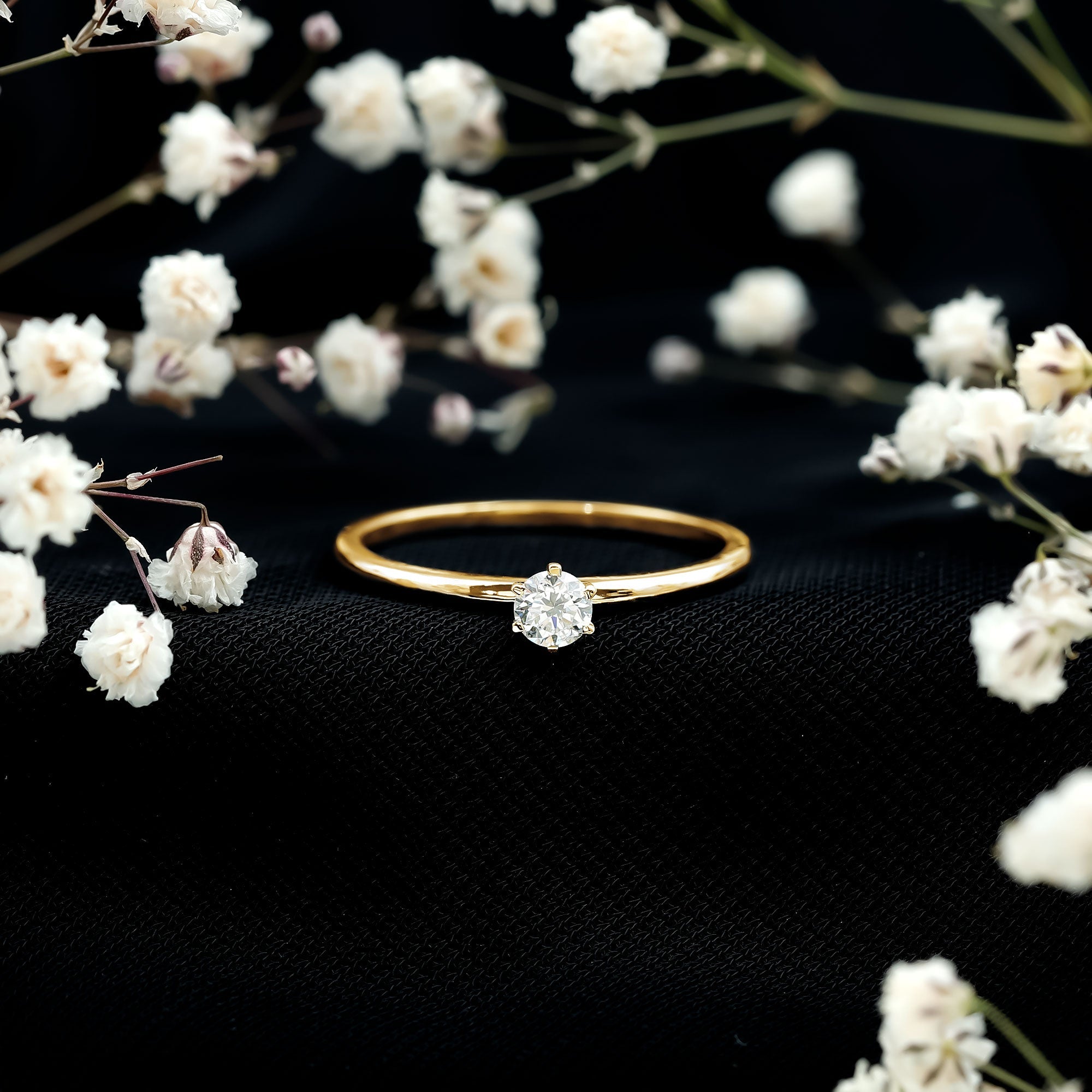 Peg Head Set Diamond Promise Ring for her
