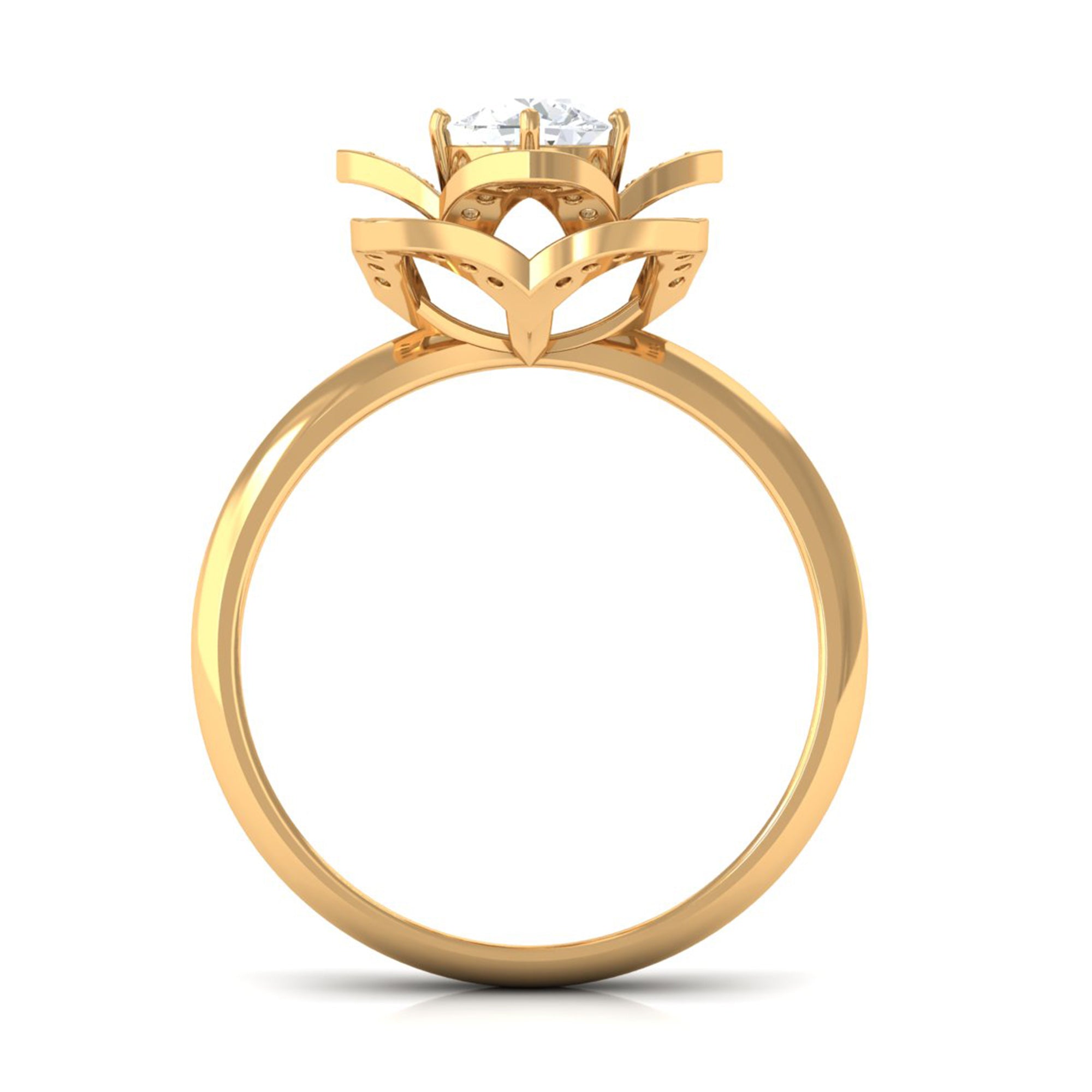1 CT Zircon Vintage Floral Engagement Ring