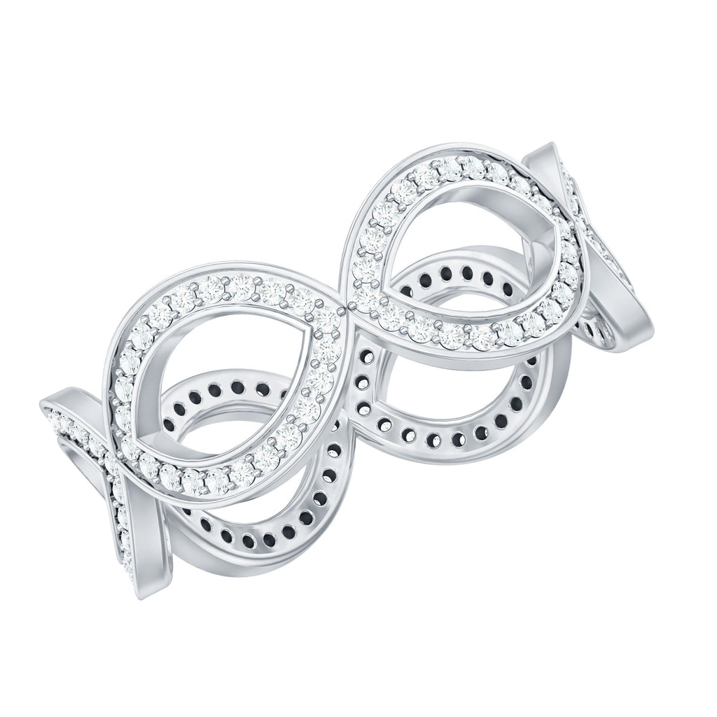 Moissanite Infinity Eternity Band Ring