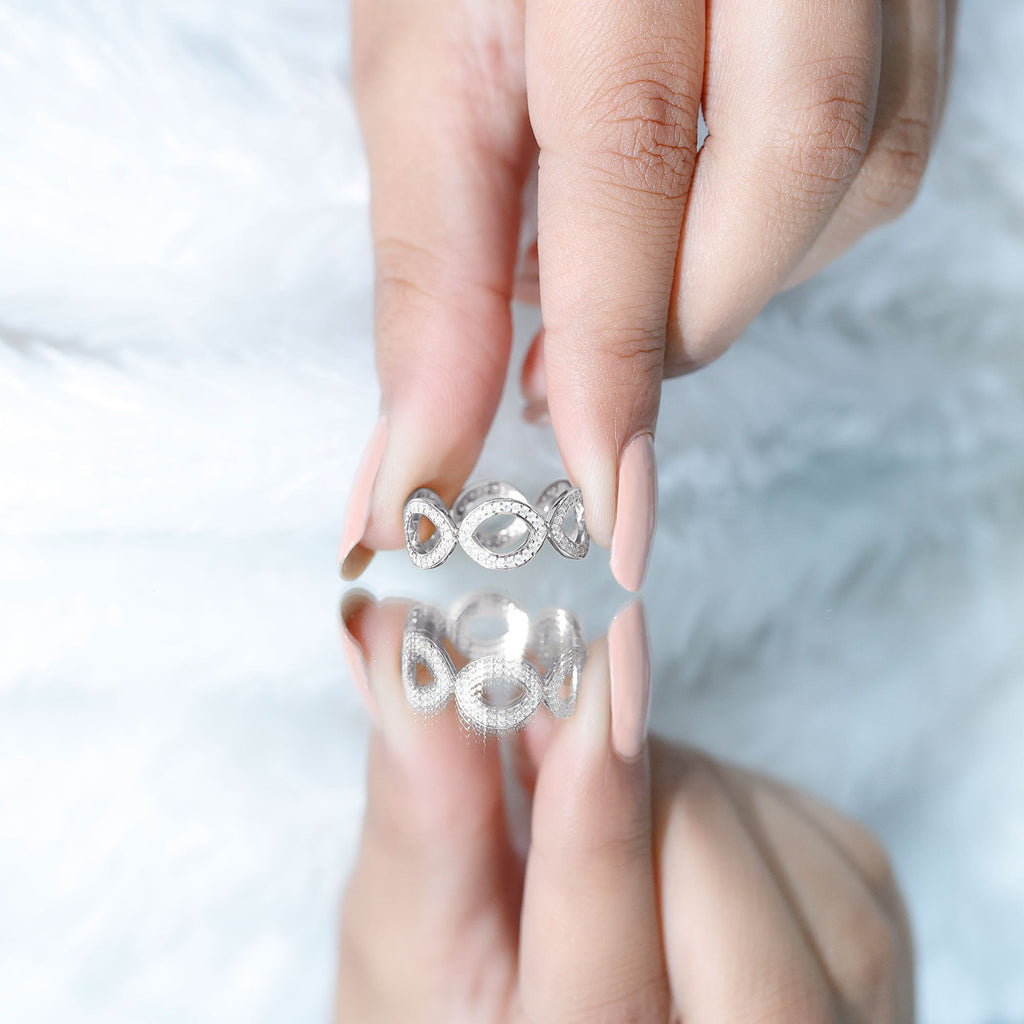 Moissanite Infinity Eternity Band Ring