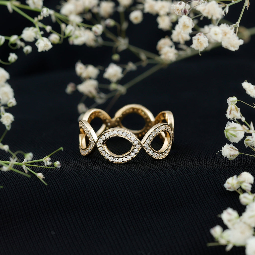 Moissanite Infinity Eternity Band Ring