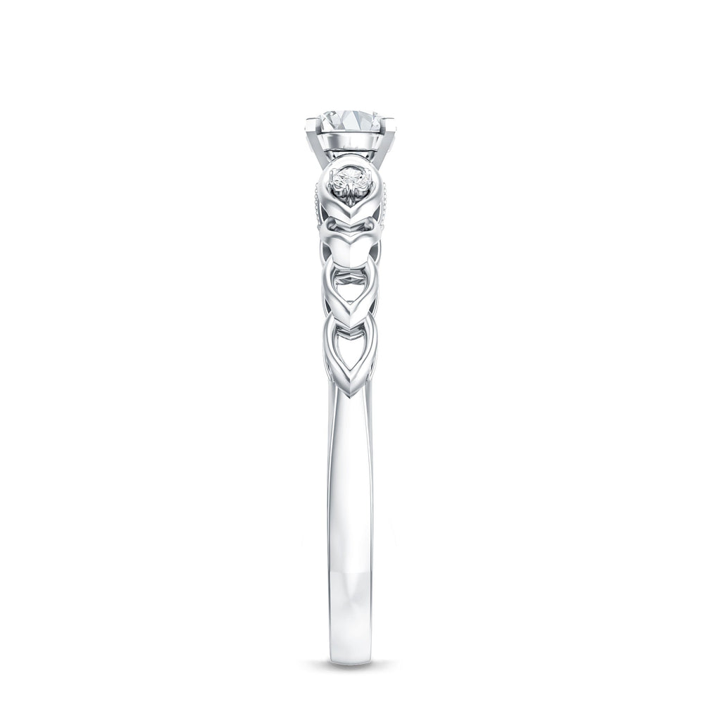 Genuine Diamond Minimalist Promise Ring with Certificate