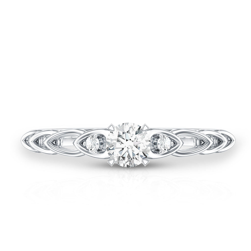 Genuine Diamond Minimalist Promise Ring with Certificate