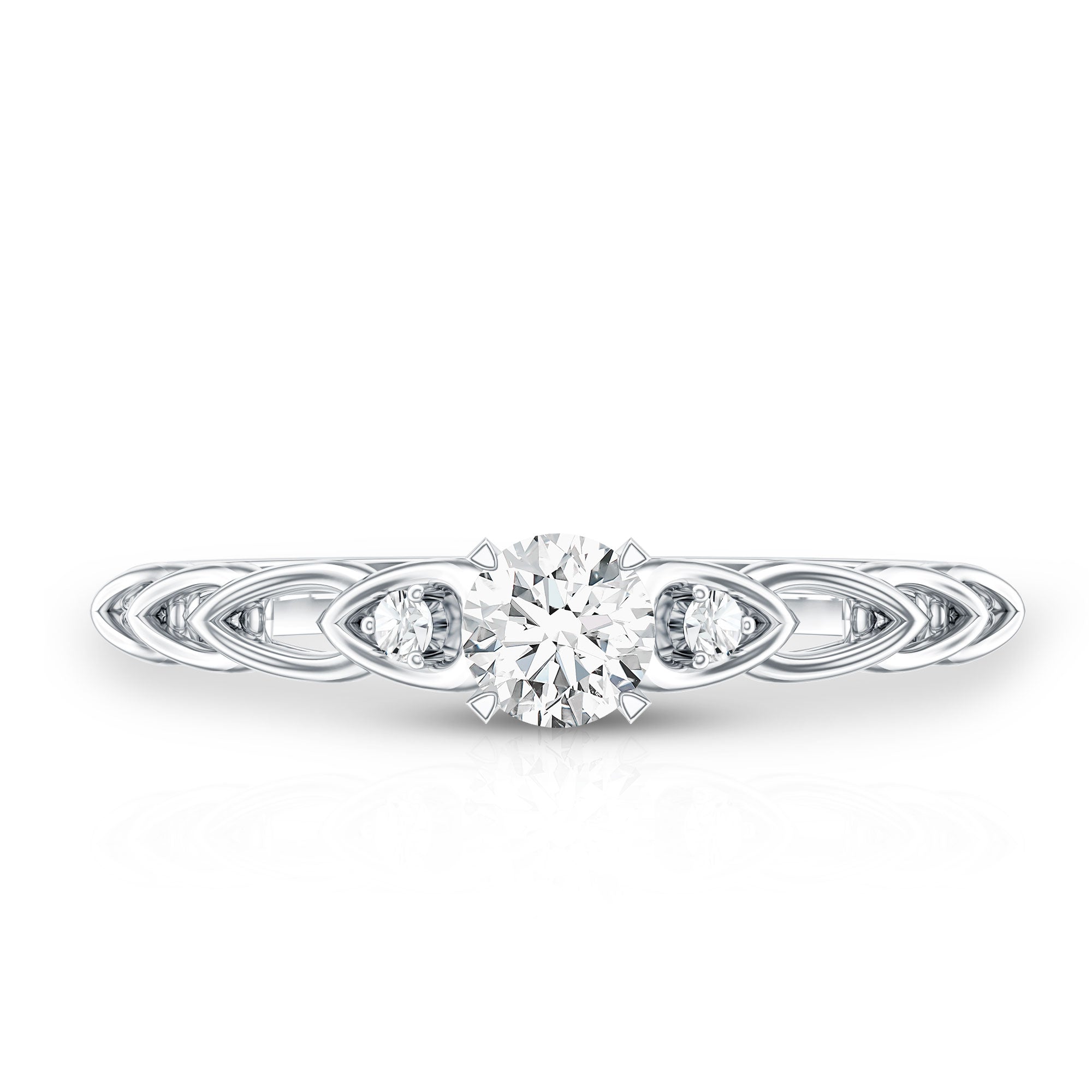 Genuine Diamond Minimalist Promise Ring with Certificate
