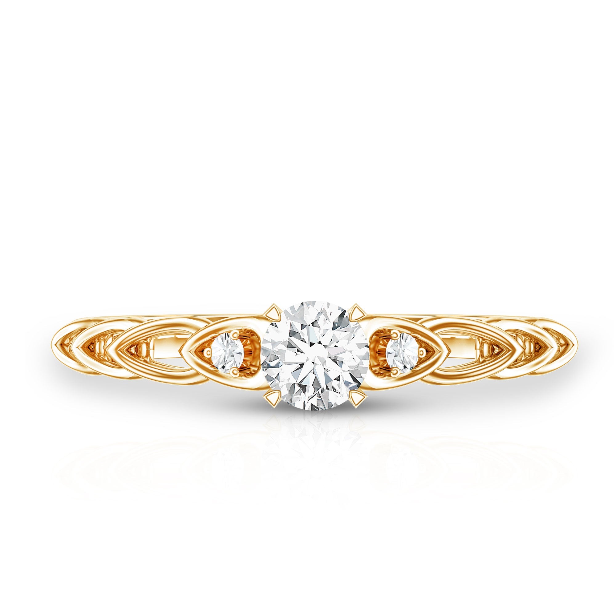 Genuine Diamond Minimalist Promise Ring with Certificate