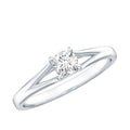 Promise Ring with Moissanite in Claw Setting
