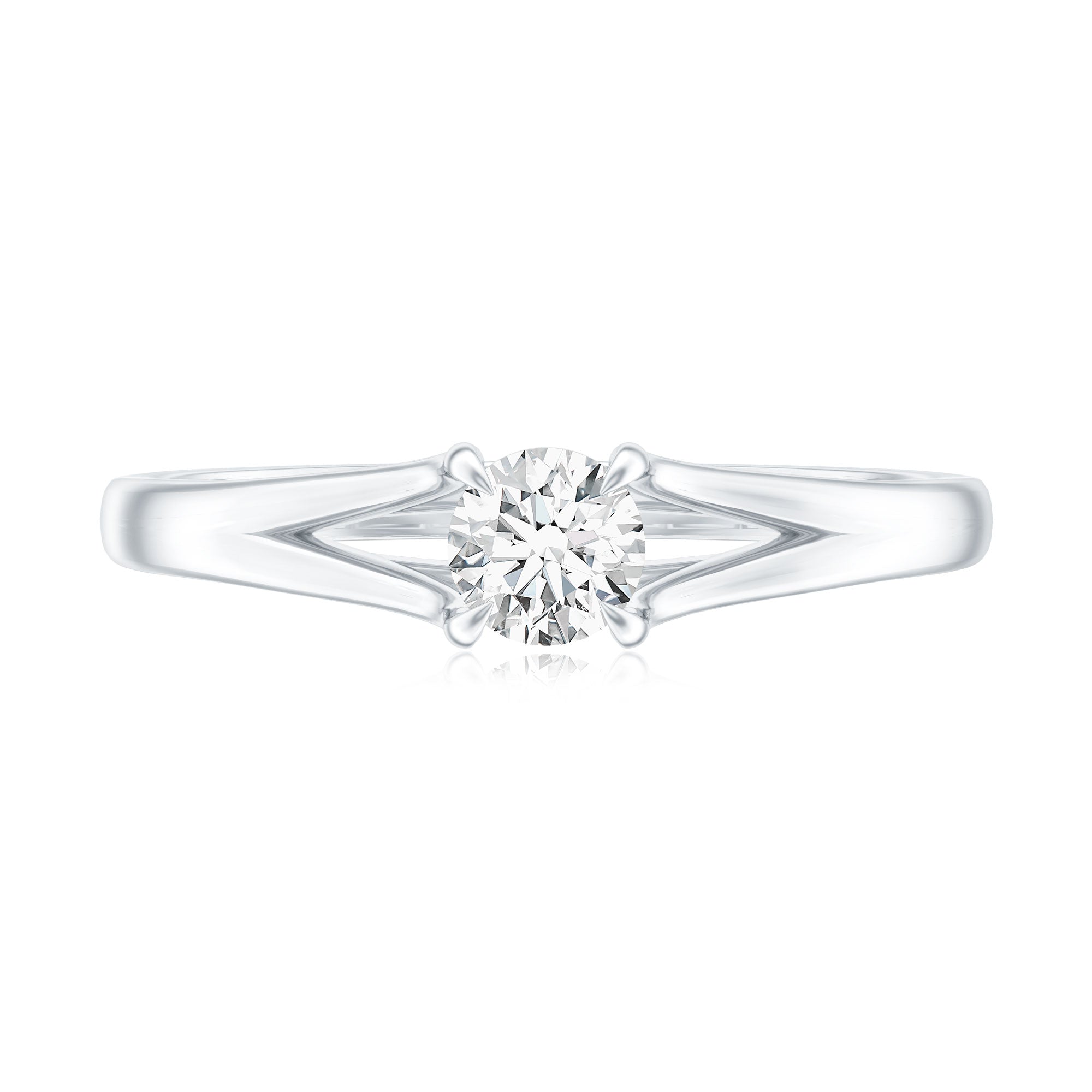Promise Ring with Moissanite in Claw Setting