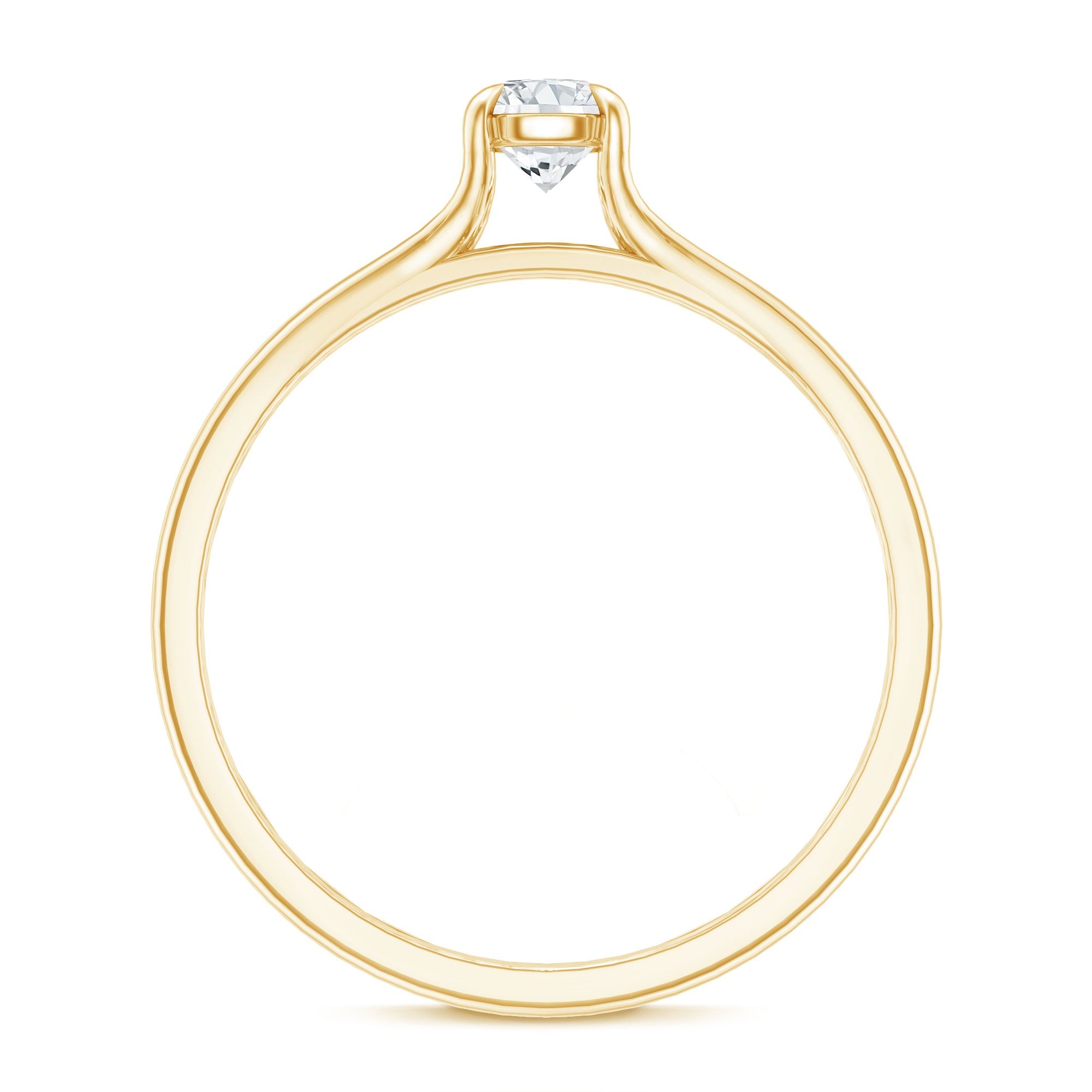 Promise Ring with Moissanite in Claw Setting