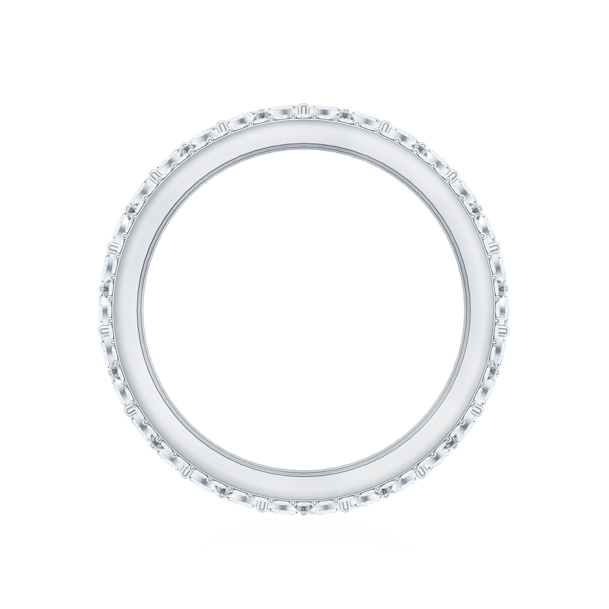 Certified Marquise Moissanite Wedding Band
