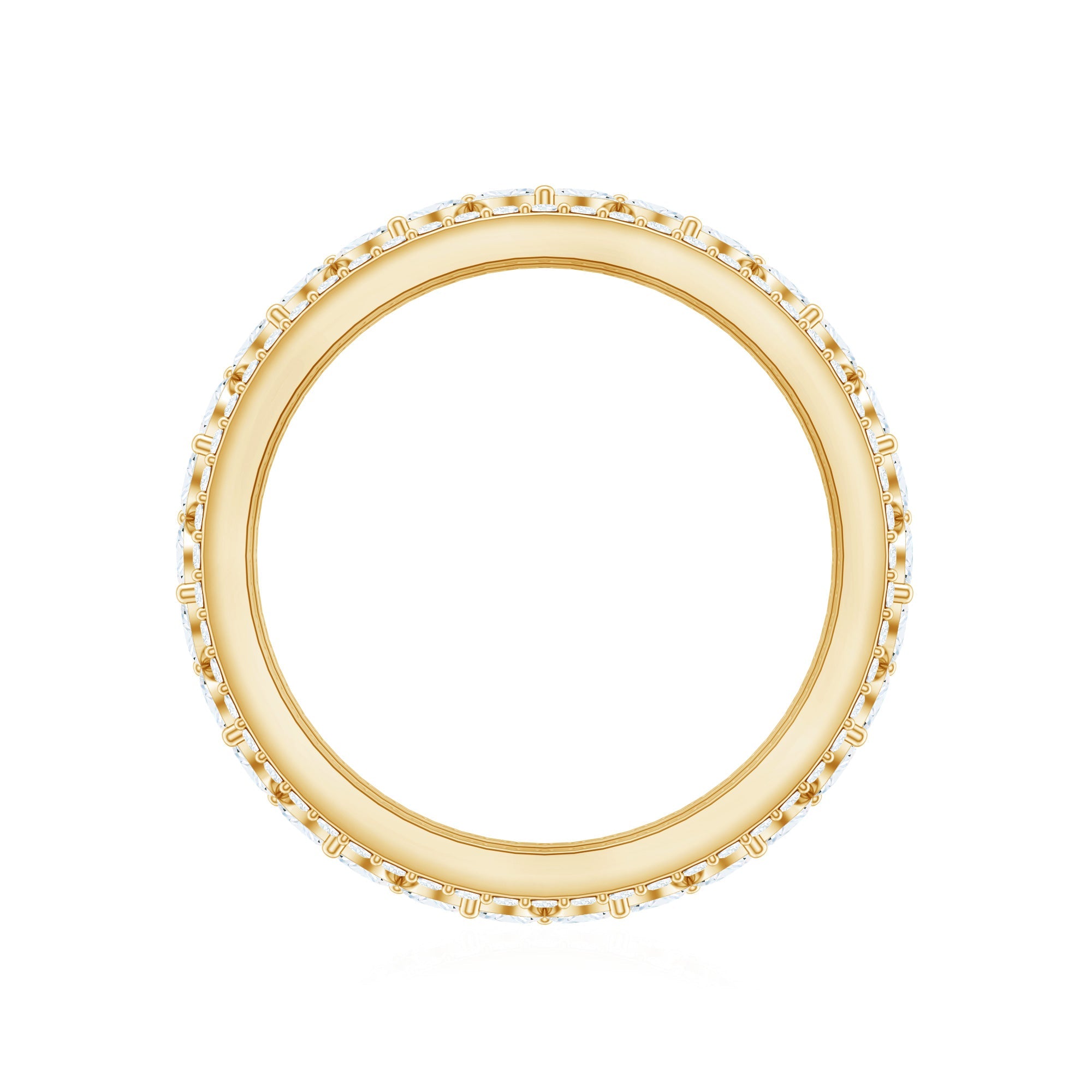 Certified Marquise Moissanite Wedding Band