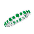 Emerald Full Eternity Band Ring in Bezel Setting