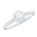 Certified Real Diamond Promise Ring with Bubble Shank