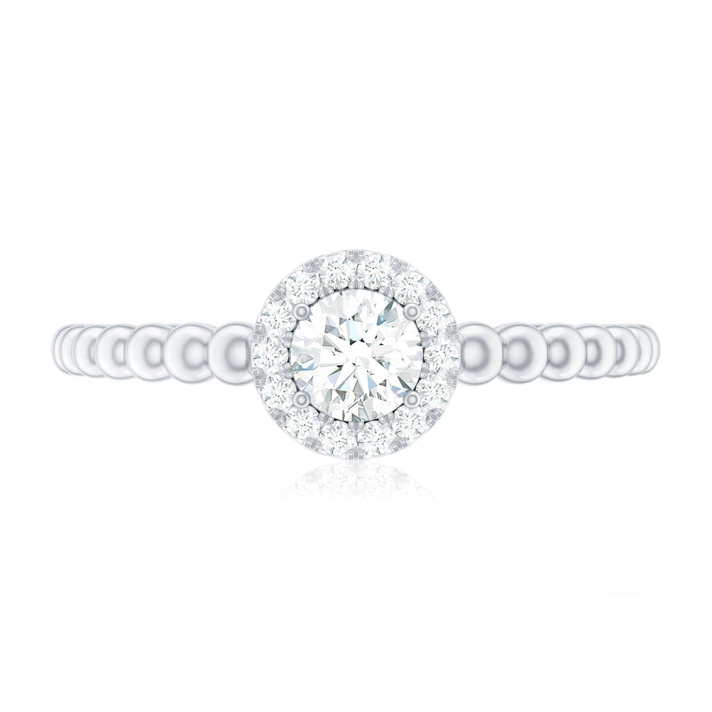 Certified Real Diamond Promise Ring with Bubble Shank