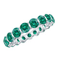 Bar Set Lab Grown Emerald Eternity Ring for Women